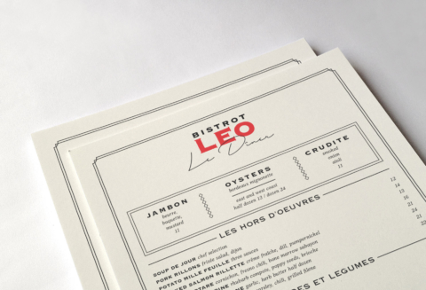 Bistro Leo Menus close up