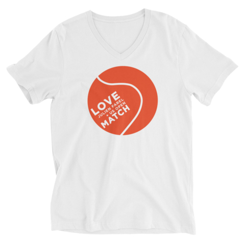 JF LOVE MATCH – Unisex Short Sleeve V-Neck T-Shirt