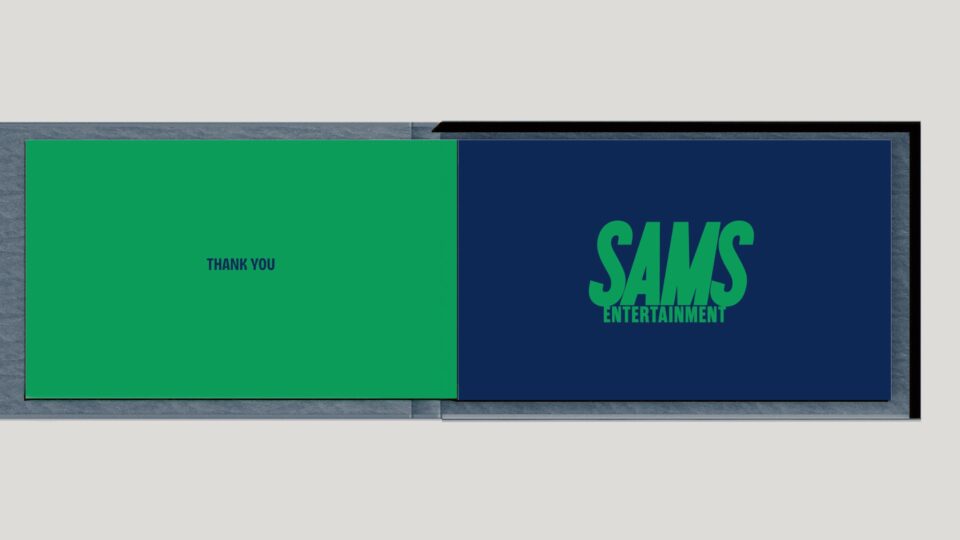 Cover of Sams Entertainment Broadway brand guidelines designed by PlanetFab