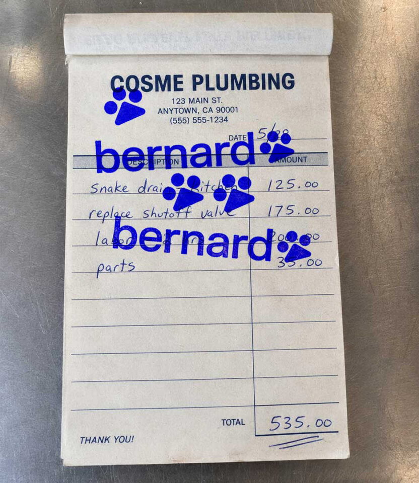 Bernard brand identity applied to field service documentation — PlanetFab